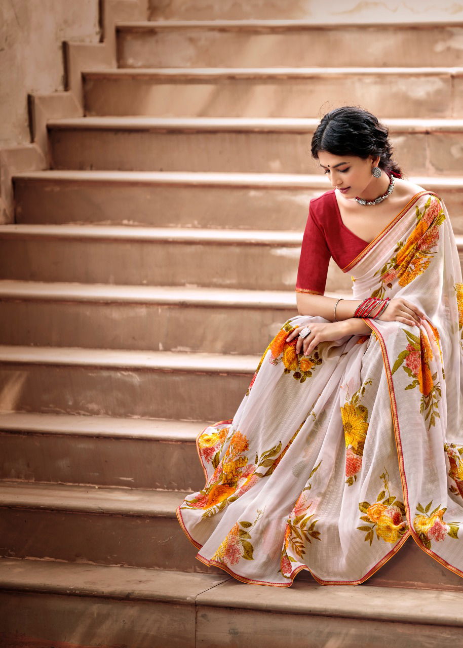 Kashvi Naina Casual Wear Georgette Designer Fancy Saree Collection